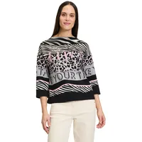 Betty Barclay Sweatpullover mit Kragen Black/Rosé,48 | 48