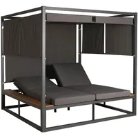 MCW Lounge-Gartenliege M63 Dunkelgrau