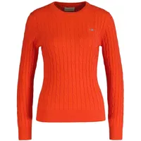 GANT »Strickpullover STRETCH COTTON CABLE C-NECK«, rot