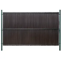 Dynamic24 PVC Sichtschutzstreifen vertikal 123x250cm RD02 Dunkelbraun