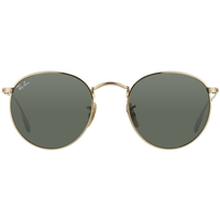 Ray Ban Round Metal RB3447 001 50-21 polished gold/green