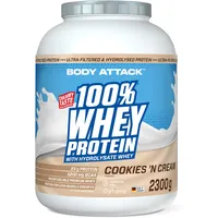 Body Attack 100% Whey Protein Cookies & Cream Pulver
